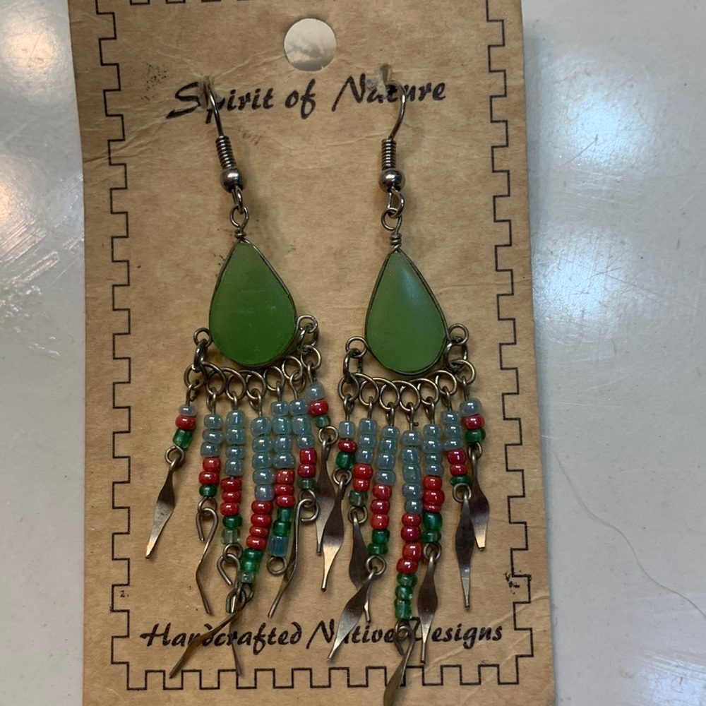 Handcrafted Native Design Earrings for pieced ears